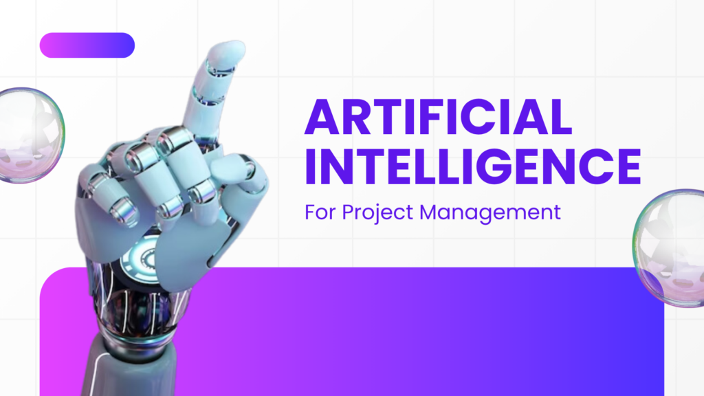 Dashboard view of AI project management tools automating tasks in 2025.