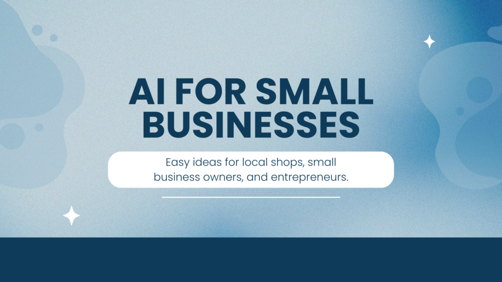 Small business owner using AI tools on laptop in 2025