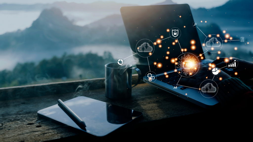 AI agent dashboard showing automated workflows and autonomous task execution in 2025.