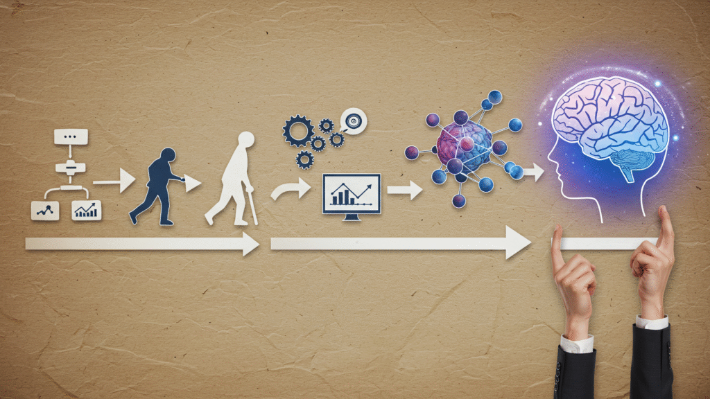 Autonomous AI employees working alongside human professionals in a futuristic digital workspace.