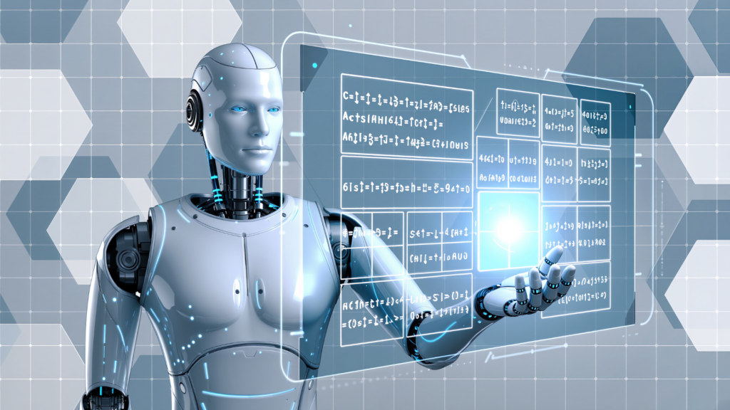 Futuristic AI technology concept showing digital brain and data connections in a high-tech interface.