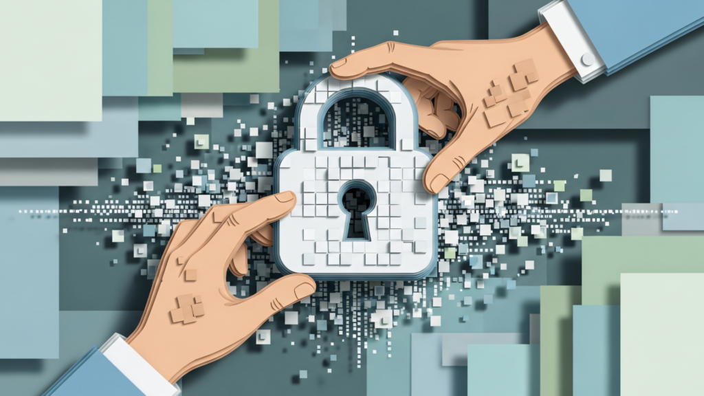 AI and digital privacy concept showing data protection in 2026